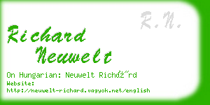 richard neuwelt business card